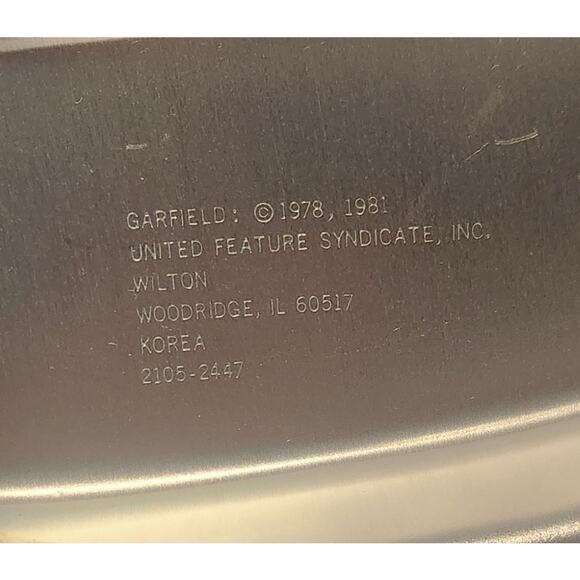 Vintage Wilton Garfield Cake Pan 1981 Cartoon Birthday Retro Bakeware Mold - Picture 2 of 3